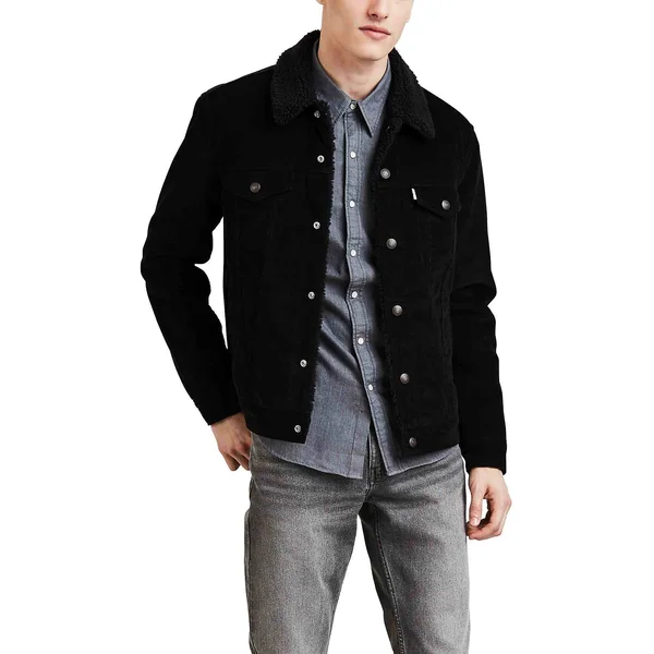 Levi&s Sherpa Trucker Jacket - Men's - Black Corduroy 2XL