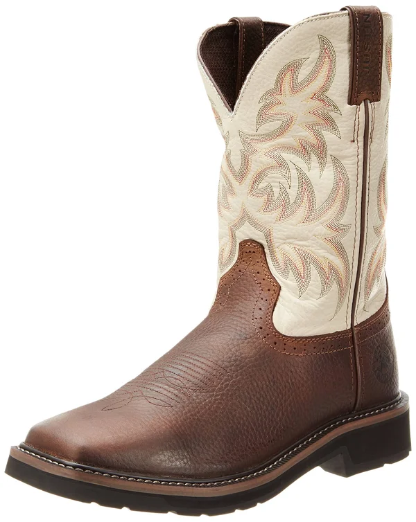 Justin Original Men's Square Toe Work Boots - Copper