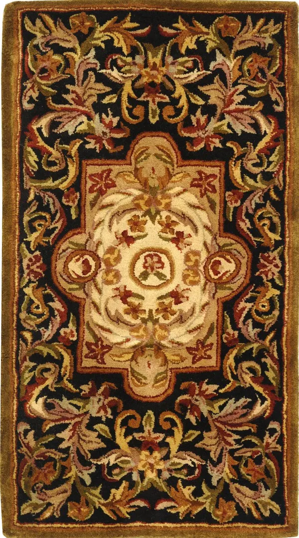 Safavieh Classic CL220B Black, Beige Rug 7&6x22 x 9&6x22 Oval