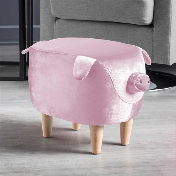 Christopher Knight Home Burton Velvet Pig Ottoman, Pink