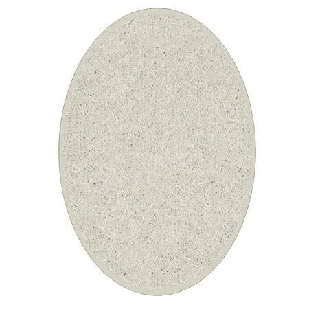 Solid Color Indoor Area Rugs - Off White - 4&x6& Oval