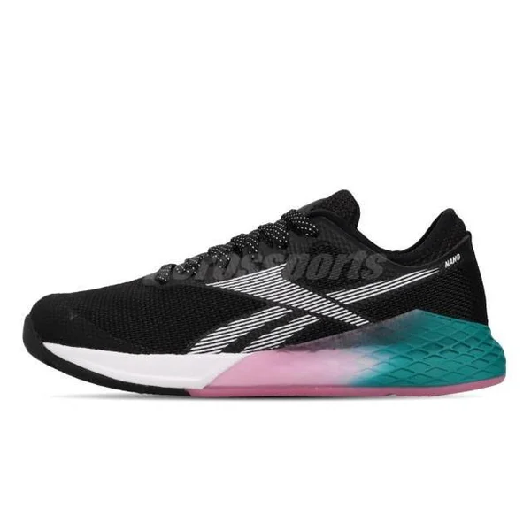 Reebok Nano 9 Black Teal Pink White Women Crossfit Trai... - Size 5.5 Women
