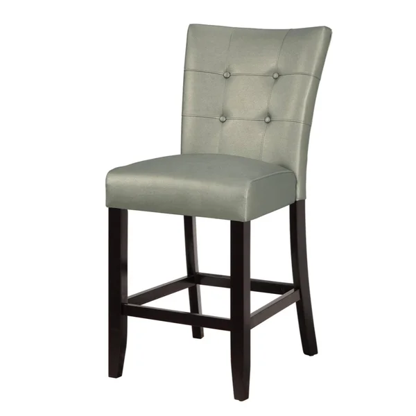 Wood & Polyurethane High Chair Gray Set of 2