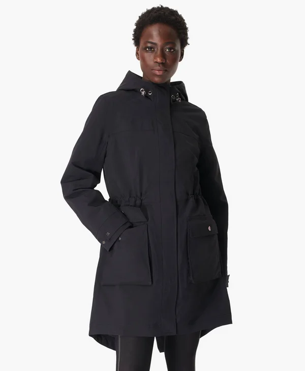 Sweaty Betty Stride Waterproof Parka - Black, Women's L