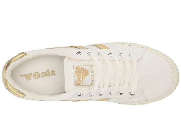 Gola Women's Tennis Mark Cox Sneakers, 5, Off White/Gold