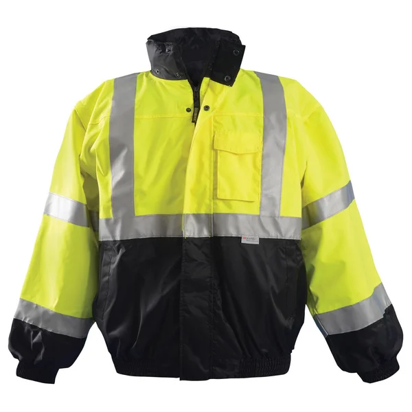 Occunomix LUX-TJBJ-BYS 4-Way Black Bottom Bomber Jacket - Yellow, S, Class 3
