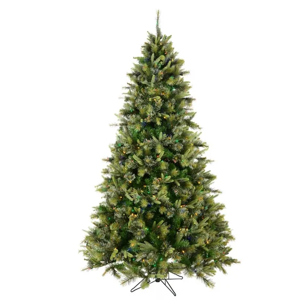 Vickerman Cashmere Pine Artificial Christmas Tree with 250 Multi-Colored LED Lights - 4.5& x 37x22