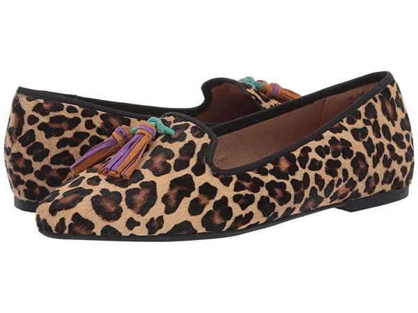 Hush Puppies Sadie Tassel Slip-On 9 Women's Leopard