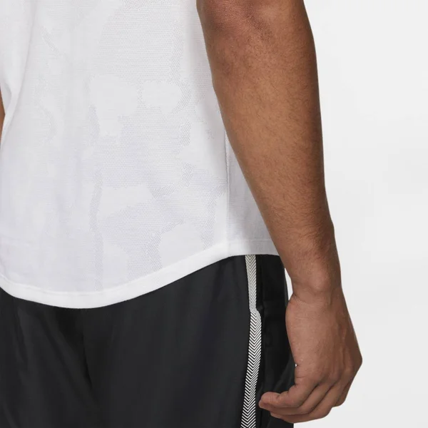 Nike NikeCourt Dry Challenger Top Short Sleeve White/Black - Men's, Size: Small