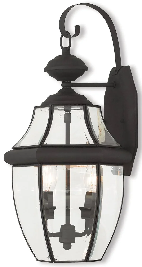 Livex Lighting 20284-04 Monterey 2 Light Outdoor Wall Lantern, Black