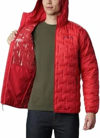 Columbia Men's Delta Ridge Down Hooded Jacket Red S