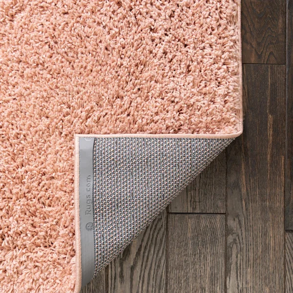 Unique Loom Everyday Solid Shag Area Rug - Rose Pink - 5& 0 x 8& 0